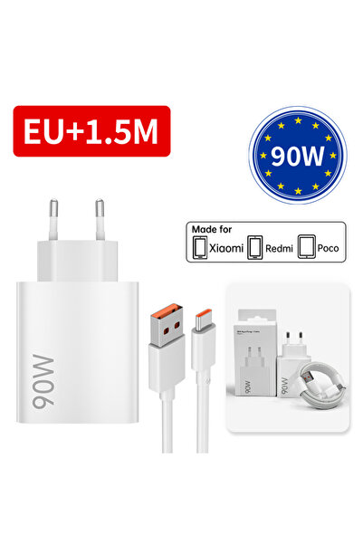 Choice1 شاحن فائق السرعة بتقنية GaN بقوة 90 واط، مزود بكابل بطول 1.5 متر، ومح...