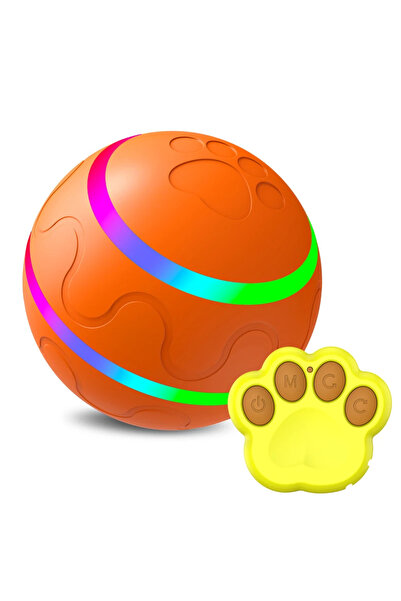 Choice4 كرة حيوانات أليفة ذكية تفاعلية برتقالية اللون تعمل بجهاز تحكم عن بعد،...