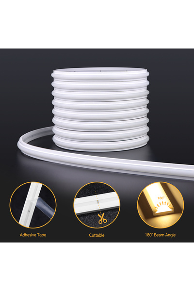 Choice20 Eurpean Power Plug 2M Set Nature White COB LED Strip Dimmable Cob Le...