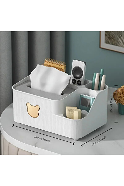 Choice Large White G3296A 1PC Cartoon Bear Storage Tissue Storage Box Living ...