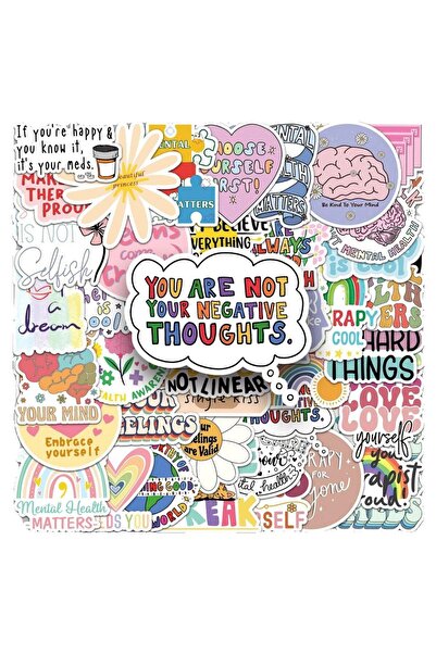 Choice 50Pcs 50PCS Psychological Health Encouragement English Positive Sticke...