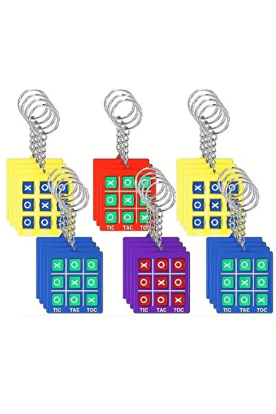 Choice 4Pcs Mix 4/8/12pcs Mini Tic-Tac-Toe Keychain Kids Birthday Party Favor...