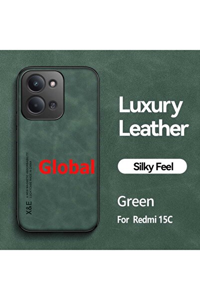 choice2 جراب فاخر أخضر مقاوم للصدمات لهاتف Redmi 15C، متوافق مع شبكات الجيل ا...