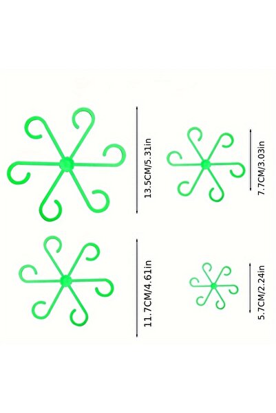 Choice1 four sizes Green Plant Stem Support Clips, Flower Stem Gathering Fram...