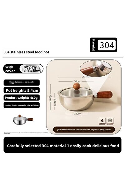 Choice1 14CM with lid 14cm Mini Pot for Camping Dorm Kitchen Stainless Steel ...