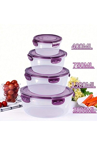 Choice ZISE 8pcs/set (4 Containers+4 Sealed Lids) - Kitchen Vegetable and Fru...
