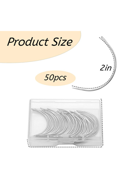 choice2 50pcs 2in Zxiixz Curved Needles, Leather and Weaving Needles for Carp...