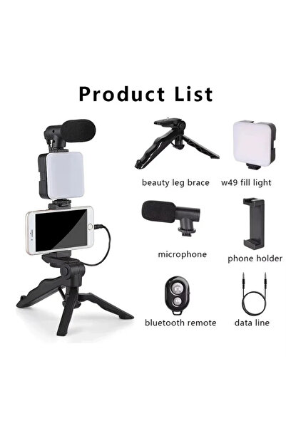 Choice مجموعة تصوير فيديو متكاملة للهواتف الذكية 6 في 1 مع حامل ثلاثي القوائم...