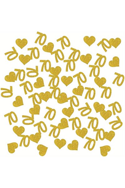 Choice Gold 100pcs 70 Confetti, Happy 70th Birthday Table Decor,Gold 70 Years...