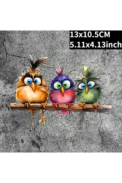 Choice3 ملصقات نوافذ على شكل طيور كرتونية مضحكة، طولها 13 سم، رقم الموديل UVN...