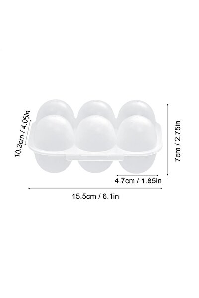 Choice حامل بيض أبيض، حاوية تخزين 6 بيضات بمقبض ثابت، صندوق تخزين بيض بلاستيك...