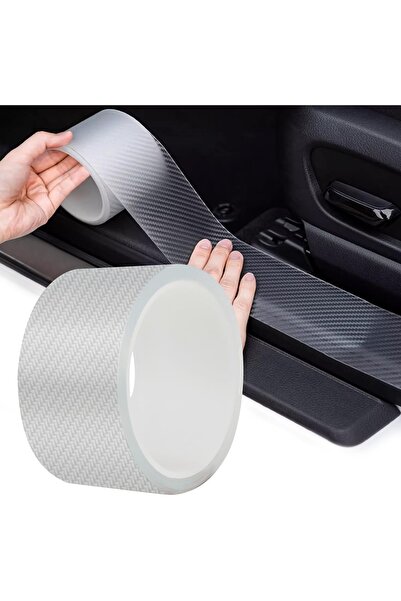 MericLine غطاء حماية لعتبة الباب من رقائق الكربون مقاس 5 سم × 5 م شفاف