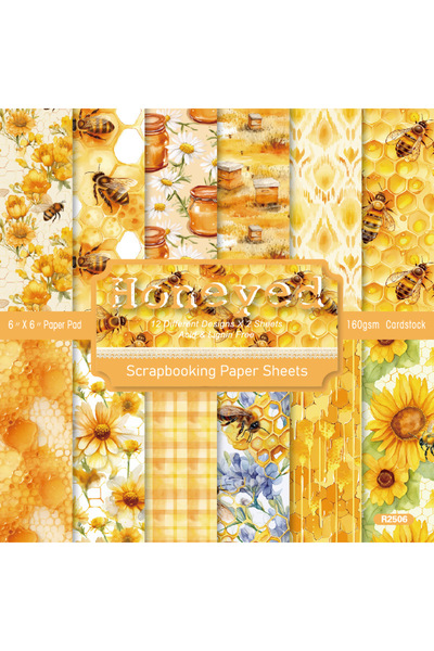 Choice R2506 مجموعة ورق عسل النحل من أليناكيتل، 24 ورقة مقاس 6 بوصات، ورق منق...