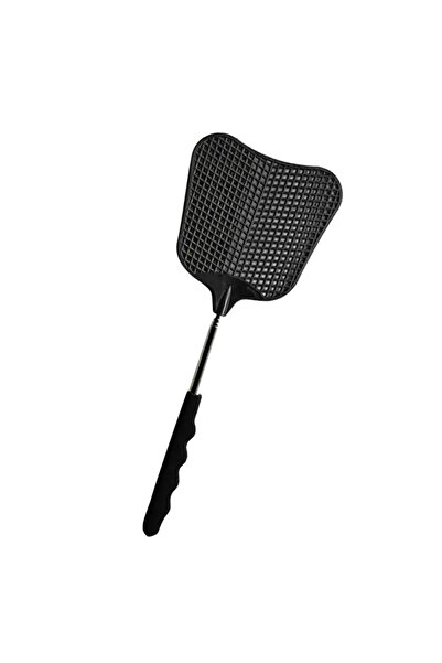 Choice مضرب ذباب تلسكوبي أسود، مصنوع من بلاستيك متين شديد التحمل، مزود بطارد ...