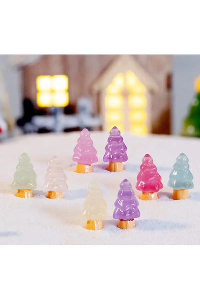 Choice Mixed clolor 10Pcs Luminous Tree Christmas Ornament Plants Micro Lands...