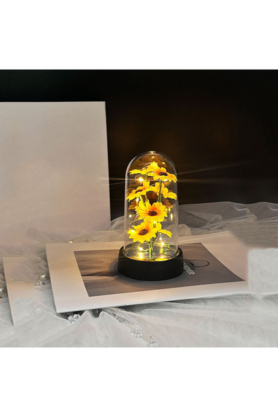 Choice هدية ذهبية لموسم التخرج، طقم زهور عباد الشمس البلاستيكية الصغيرة، هدية...