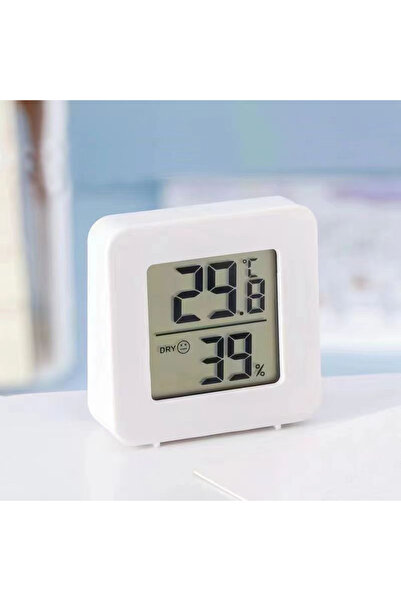 choice2 مقياس حرارة ورطوبة داخلي صغير أبيض اللون، شاشة LCD رقمية، مستشعر لقيا...