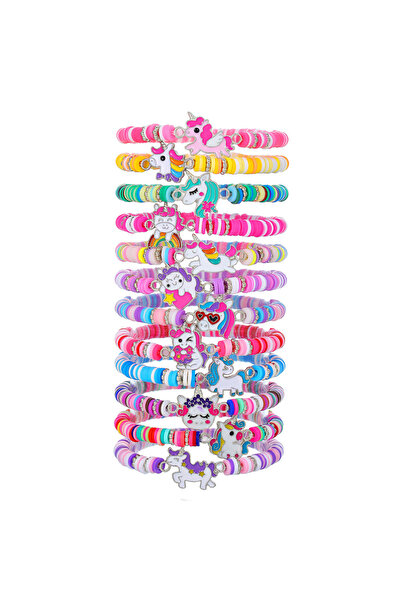 Choice 12pcs mix Unicorns 12Pcs/set Unicorn Dinosaur Butterfly Elastic Heishi...