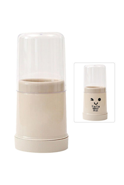 choice2 Beige Cartoon Anti Dust Chopsticks Holder with Lid Round Household Ta...