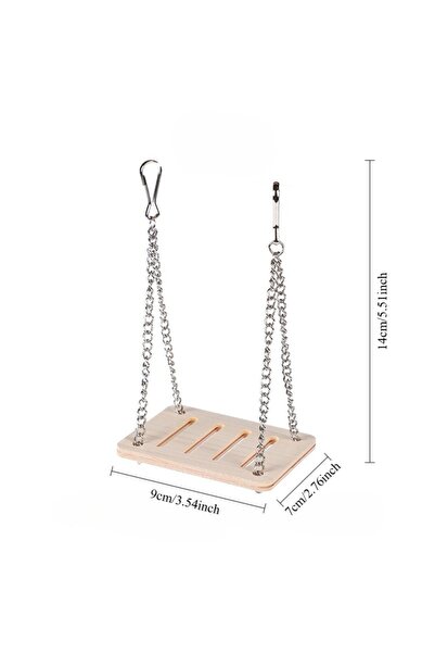 Choice4 لعبة أرجوحة خشبية للحيوانات الأليفة الصغيرة مثل الهامستر والسنجاب وال...