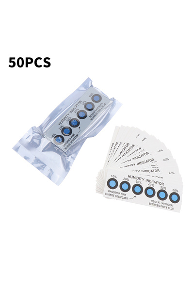 Choice ٥٠ قطعة من بطاقات اختبار الرطوبة (١٠٪ - ٦٠٪) في حاويات مغلقة، بطاقات ا...