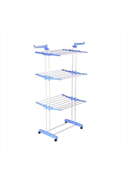 OEM 3-tier foldable vertical clothes dryer, 360° rotation, with wheels, large...