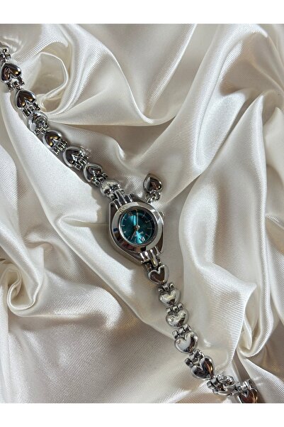 Mihristore Pinterest Kalp Charmlı Kadın Saati Minimal Kadın Kol Saati