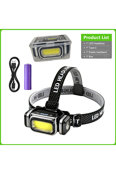 Choice1 مصباح أمامي قوي ببطارية 1200 مللي أمبير مع مستشعر حركة، يعمل ببطارية ...