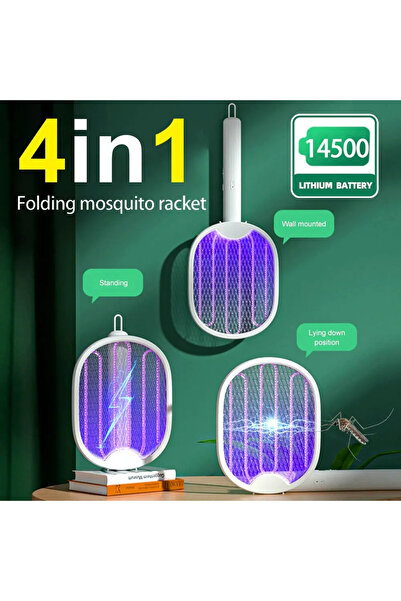 Choice قطعة واحدة من مضرب البعوض الكهربائي القابل للطي، مصيدة ذباب، قابل لإعا...