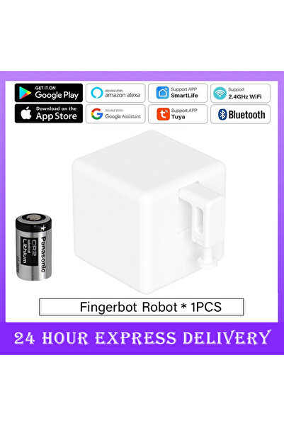 Choice Bluetooth CR2-White Zigbee3.0 Bluetooth Smart Fingerbot Switch Bot Gar...