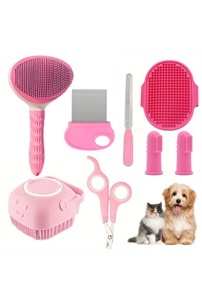 Choice 8pcs 8pcs 8pcs Cat Grooming Kit With Self-Cleaning Slicker Brush, Nail...