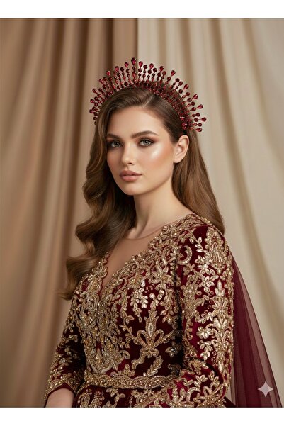 Sabek Bujiteri Crown of Rays gelin tacı kına party after taç.