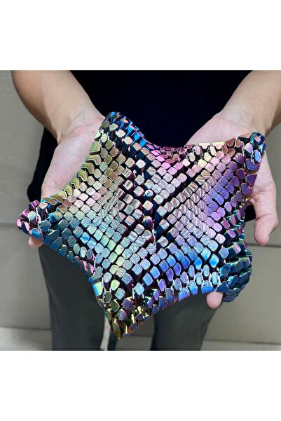 Choice3 تمثال نجم البحر مطبوع ثلاثي الأبعاد بألوان الأحمر والأزرق والأصفر، بط...