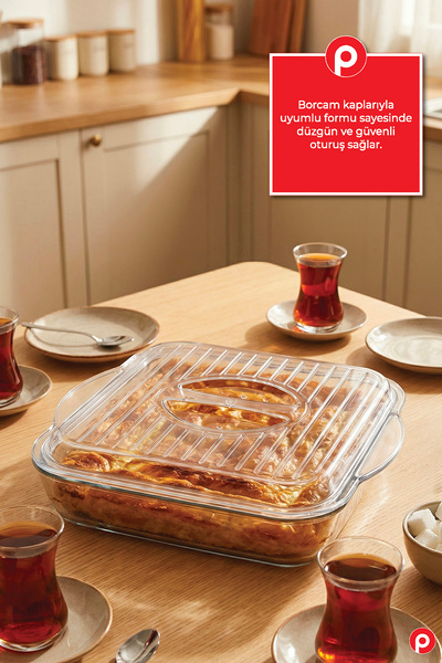 Pazarika Kare Borcam Kapağı Şeffaf Plastik Saklama Kapağı