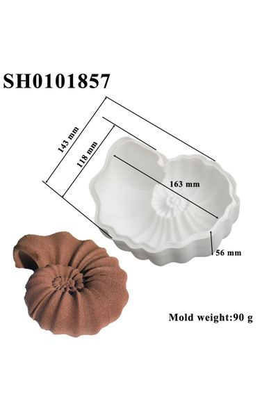 Choice SH0101857 Meibum Sea Snail Design Silicone Cake Mold ean Themed Pastry...