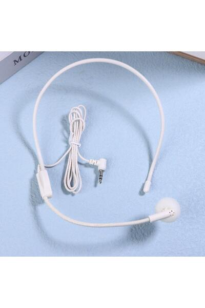 Choice1 KOQZM White 1Pcs Wired 3.5mm Plug Guide Lecture Speech Headset Mic Po...