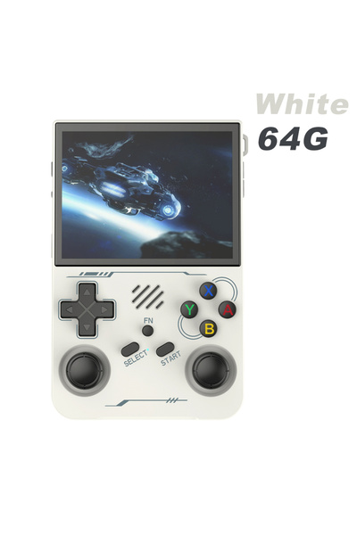 Choice10 جهاز ألعاب محمول جديد محدّث من طراز R36XX، أبيض اللون، بسعة 64 جيجاب...