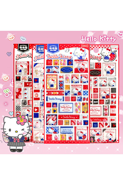 Choice4 Random 2PC New Kawaii Hello Kitty 3D Crystal Stickers DIY Hand Accoun...