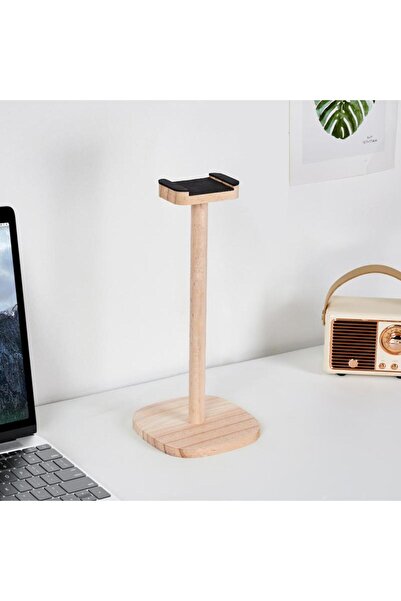 Choice1 حامل سماعات رأس خشبي طبيعي بقاعدة ثابتة للألعاب/سماعات الرأس الكبيرة