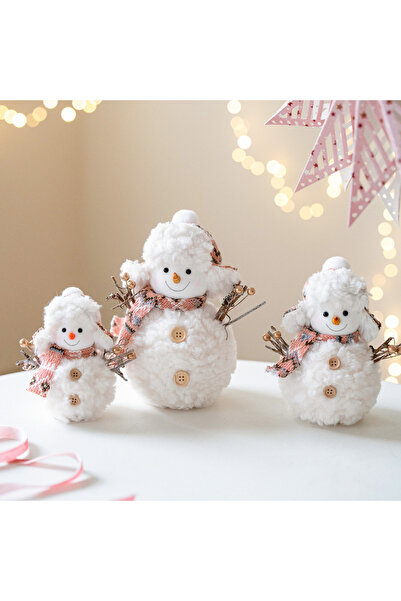 Choice1 18X14cm Pink Cute Pink/Red Knitted Christmas Snowman Ornaments for Me...