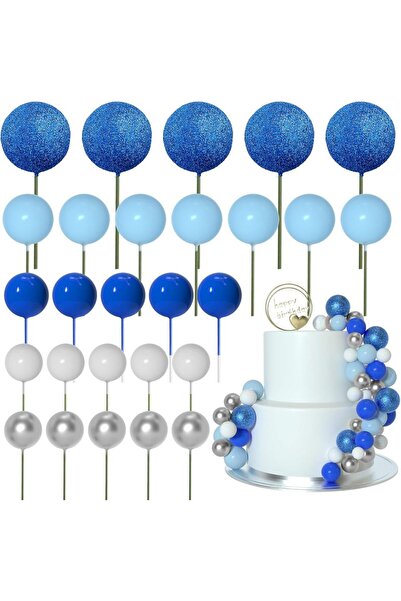 Choice5 مجموعة من 50 قطعة من أعواد تزيين الكيك على شكل كرات صغيرة من سلسلة بل...