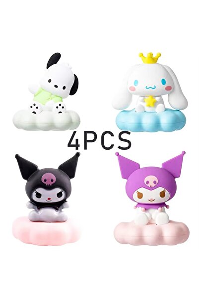 Choice4 4 مصابيح ليلية من سانريو؛ بنمط سحابي مطلي بالمينا؛ كلب كولورو؛ كلب أو...