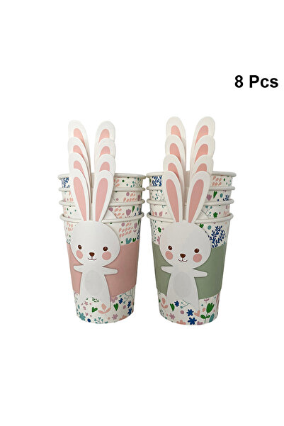 Choice 8pcs paper cup F Happy Easter Themed Disposable Tableware Easter Bunny...