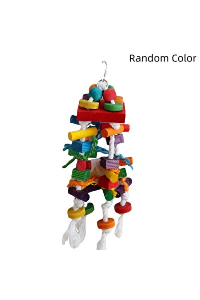 Choice Random Color Bird Toy Funny Wooden Blks Parrot Chewing Toys Parrots Ha...