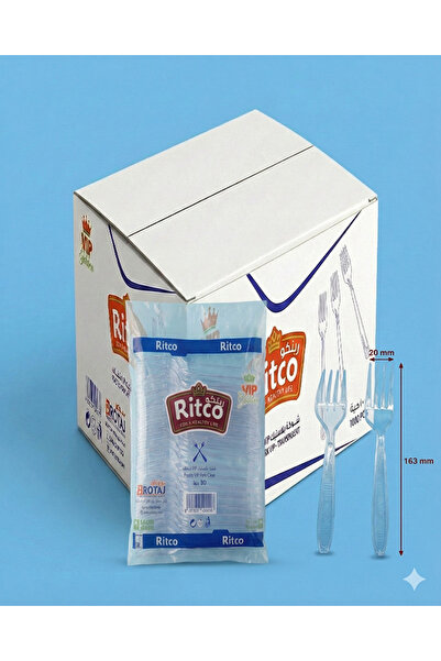 RITCO VIP thick Sheer plastic fork carton (1000 forks/carton)