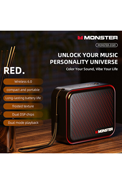 Choice Red Mter DS01 Portable High Fidelity Speaker BT V6.0 IP67 Waterproof O...
