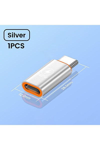 Choice1 1PCS Silver Elough 27W USB Type C Male To ios Female Adapter For iPho...