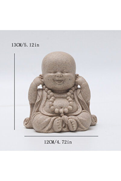 Choice nolisten Zen-Inspired Monk Figurine - Charming Resin Figurines for Mic...