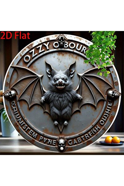 Choice Round 20X20CM 2D Flat - 1pc Ozzy Osbourne 2D Flat Retro Round Aluminum...