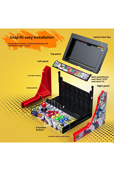 Choice No Game Console New HONCAM Retro Arcade Fight Stick Dk - Compatible wi...